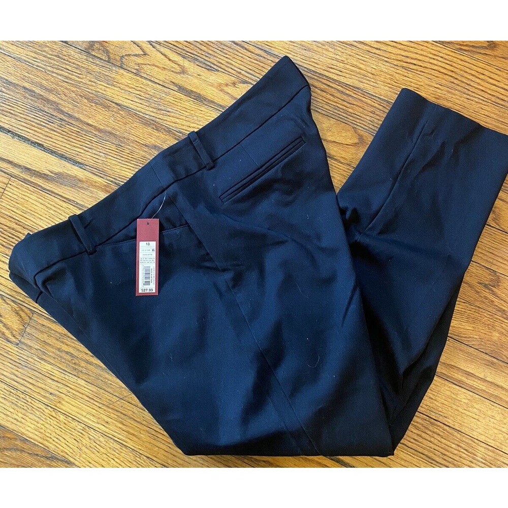 NWT Merona Black Stretch Capri Pants Women’s Sz 18 Instyle 2024